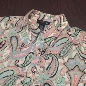 🔴Beautiful Jones New York Paisley Button Up